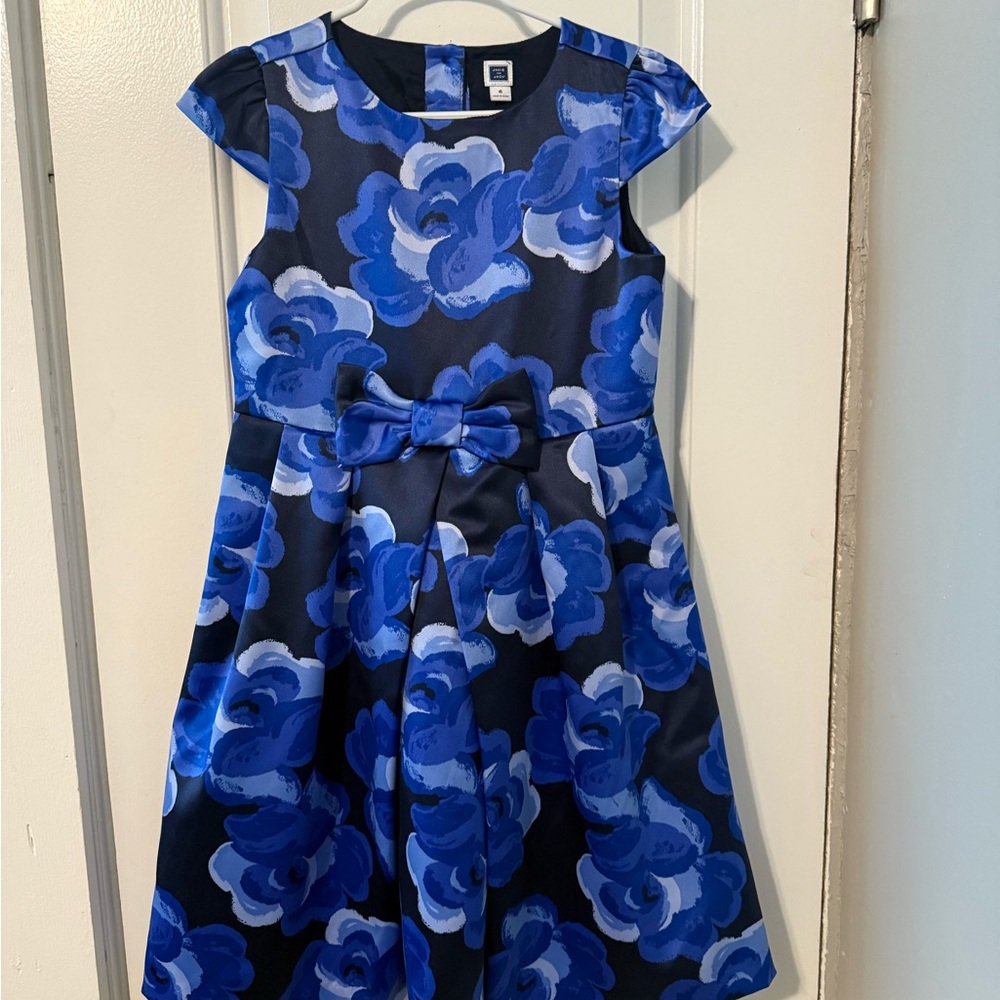 Janie and Jack Girls Blue Floral Dress | Size 6 | Party or Holiday